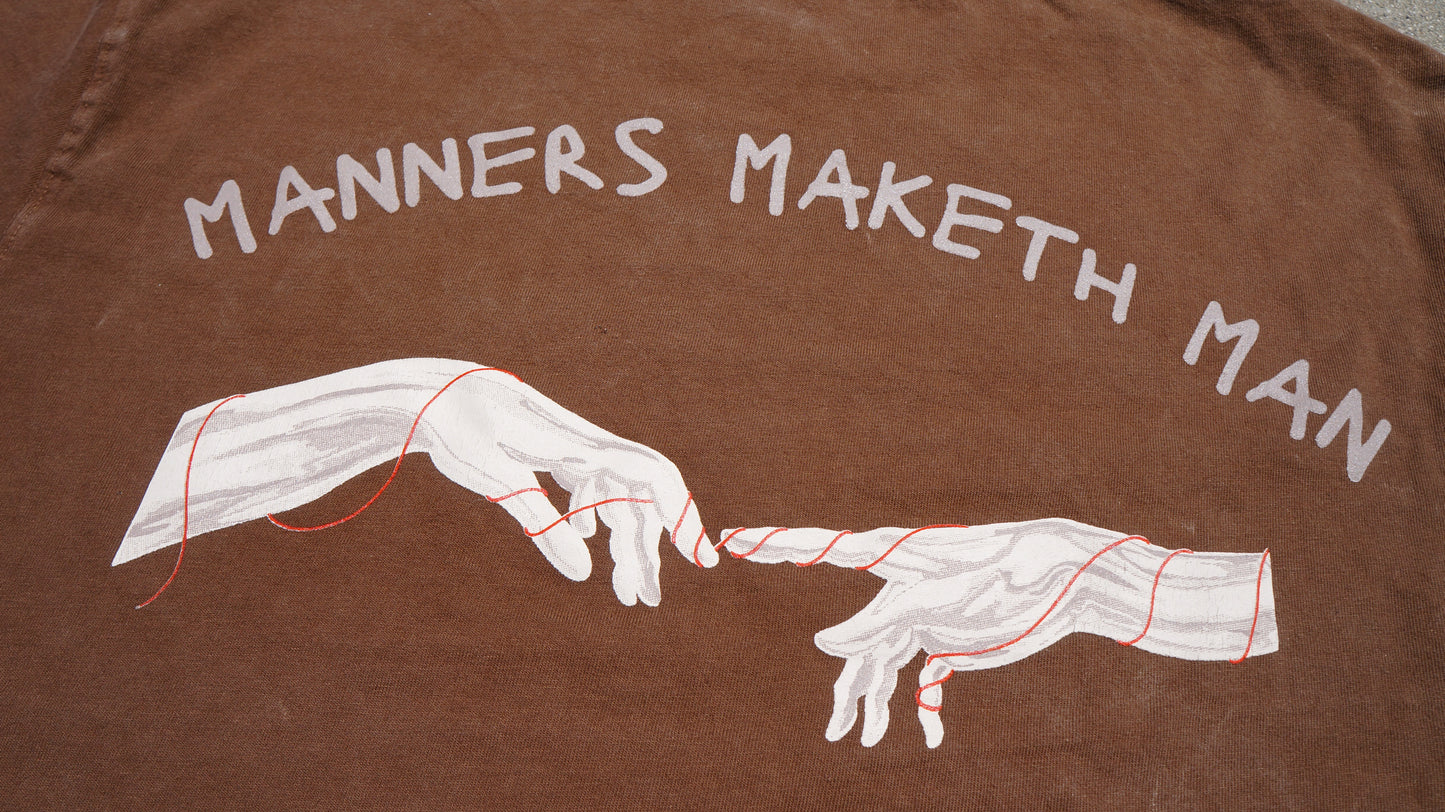 ‘Manners Maketh Man’ Sand Wash T-Shirt