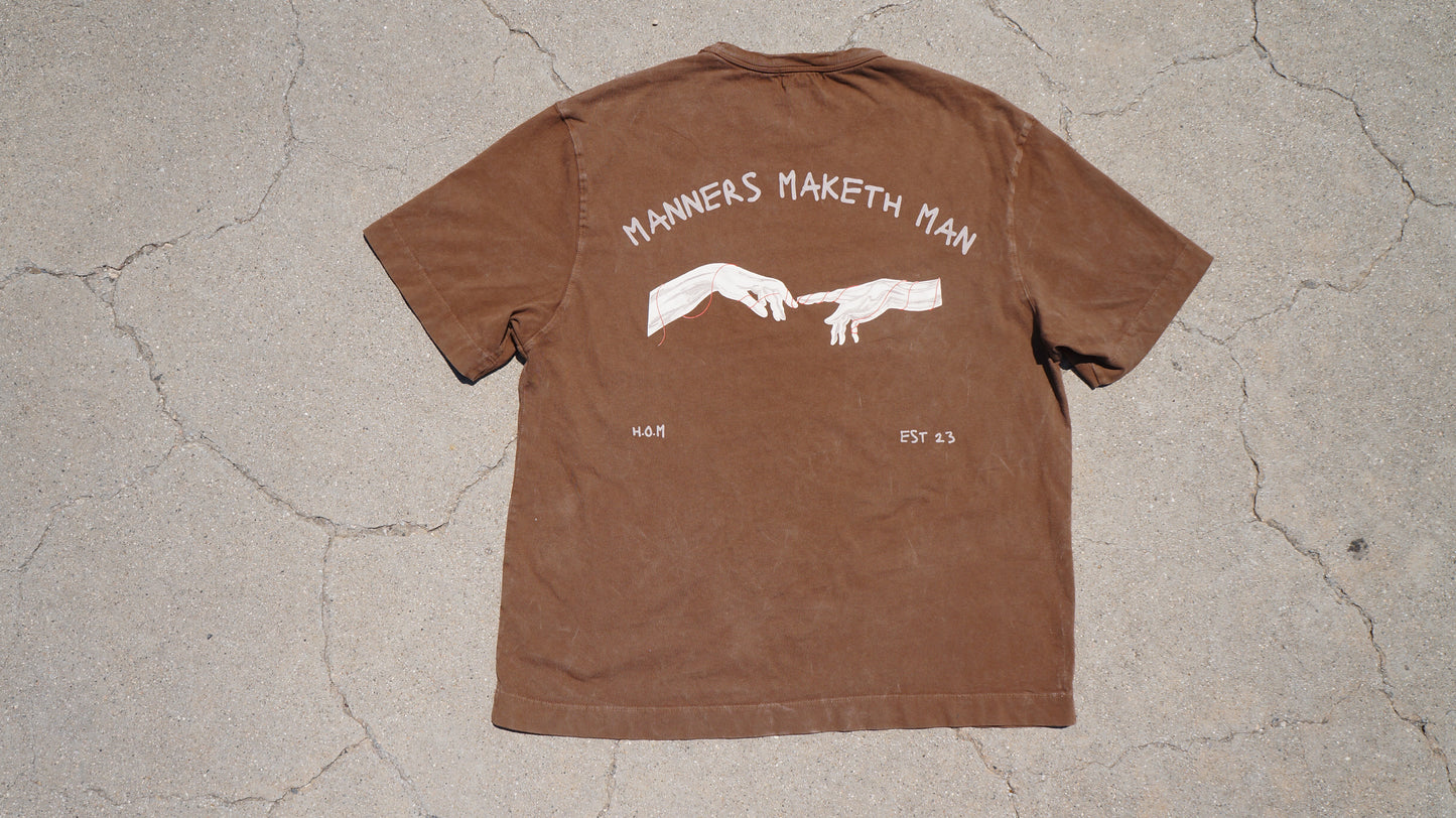 ‘Manners Maketh Man’ Sand Wash T-Shirt