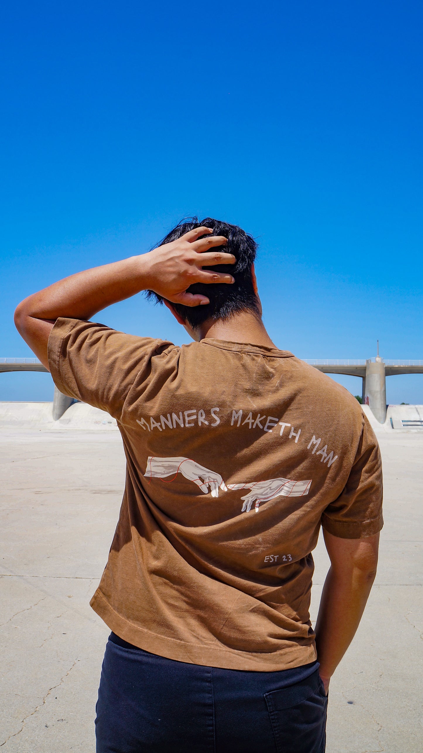 ‘Manners Maketh Man’ Sand Wash T-Shirt
