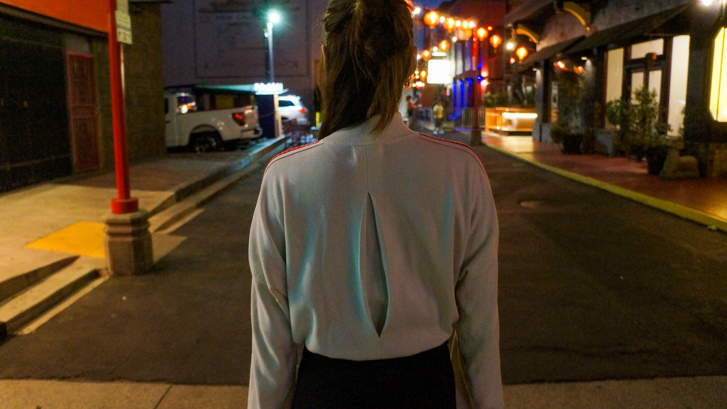 Cropped Mock Neck Sweater