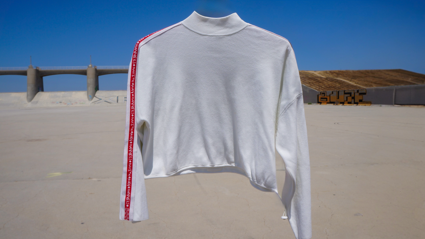 Cropped Mock Neck Sweater