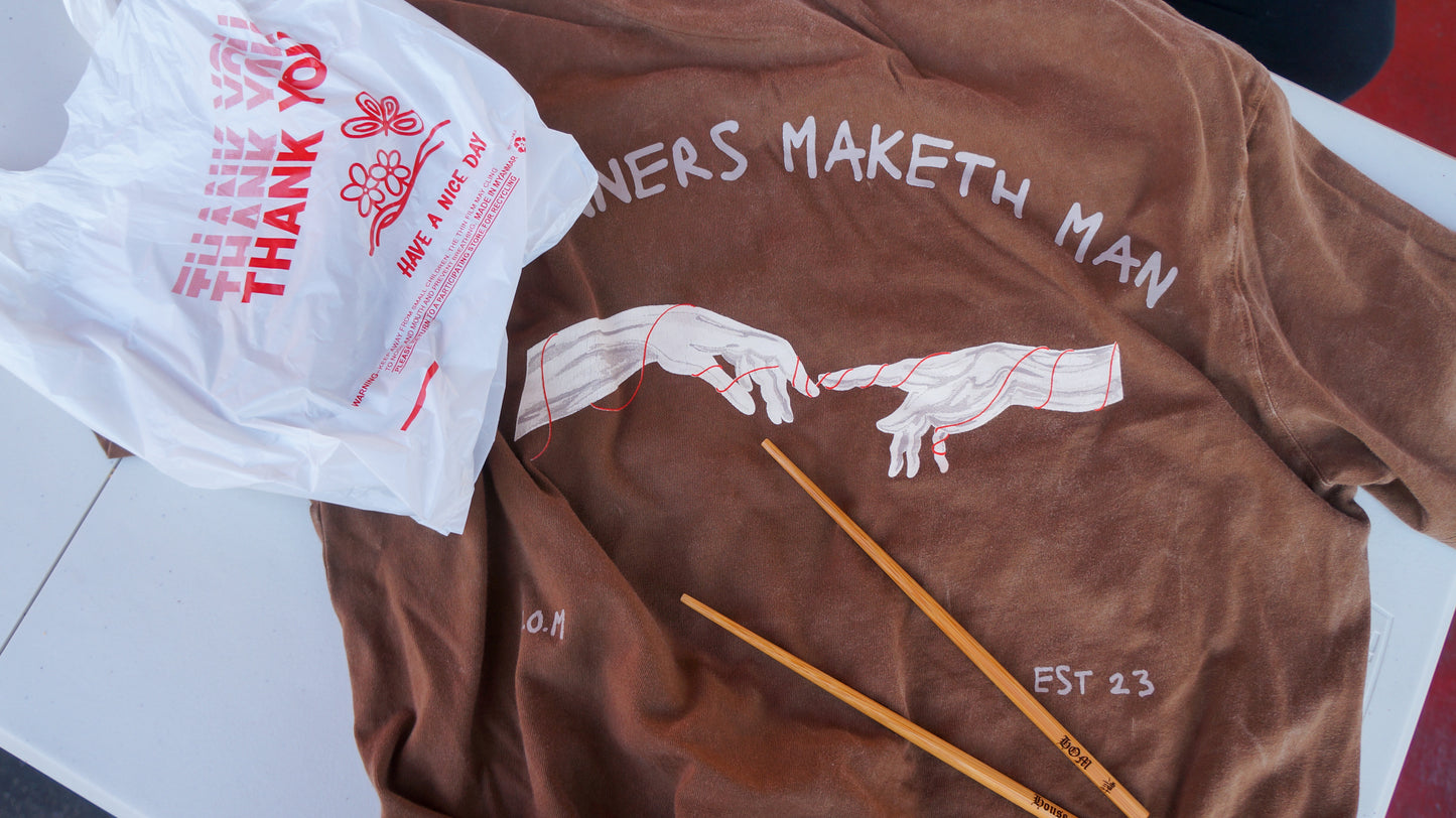 ‘Manners Maketh Man’ Sand Wash T-Shirt
