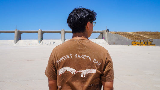 ‘Manners Maketh Man’ Sand Wash T-Shirt